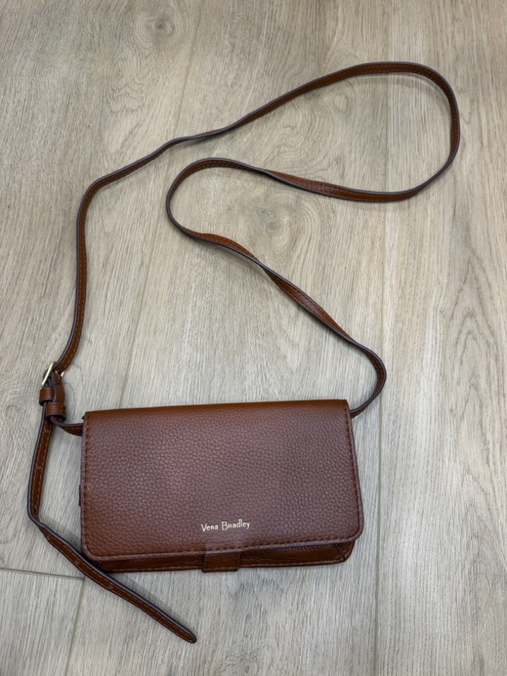 Vera Bradley Brown Crossbody Wallet Purse